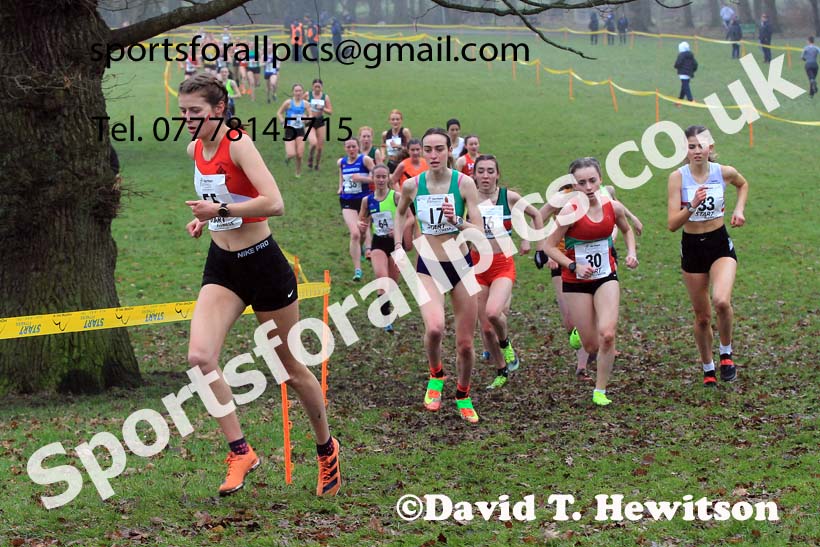 Junior Womens 2023 Northern Cross Country Champs., Witton Park, Blackburn. Photo: David T. Hewitson/Sports for All Pics